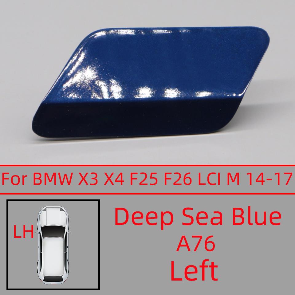 Auto Parts Headlight Washer Cover Cap For BMW X3 X4 F25 F26 LCI M-Sport 2014-2017 High Quality Spray Paint Black White Silver