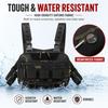Fishing Tackle Chest Bag for Men Oxford Camo Front Waist Pack Multifunctional Vest Pouch for Cycling Outdoor Sports