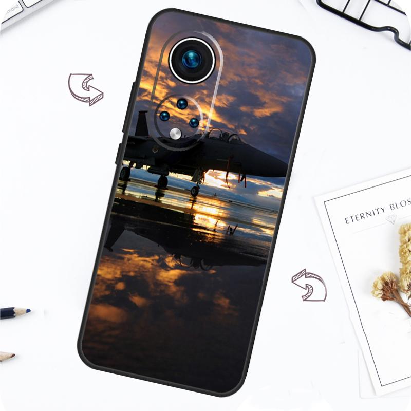 Fighting Plane Aircraft Case For Honor Magic 7 5 6 Pro Honor 200 Pro X9b X9a X8b X8a X8 X9 X9c 50 70 90 Lite Cover