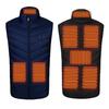 Yousheng Unisex Heated Waistcoat USB Heating Vest 3 Temp Modes 8 Heating Zones Vest Coat Stand Collar Windproof Electric Thermal Coat