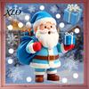 Snowflake Pattern Window Sticker Christmas Static Glass Sticker, Santa Claus Snowman Reindeer Seasonal Cling, Reusable Waterproof Decorative Decal for