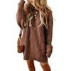 Women's Loose Woolen Dress - European & American Style Bestseller, New Arrival
