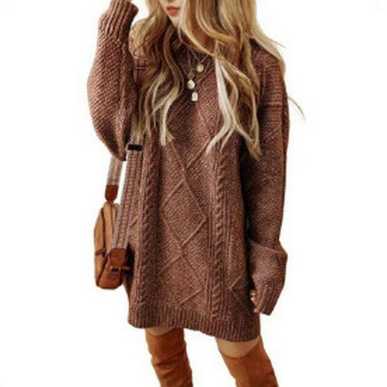 Women's Loose Woolen Dress - European & American Style Bestseller, New Arrival