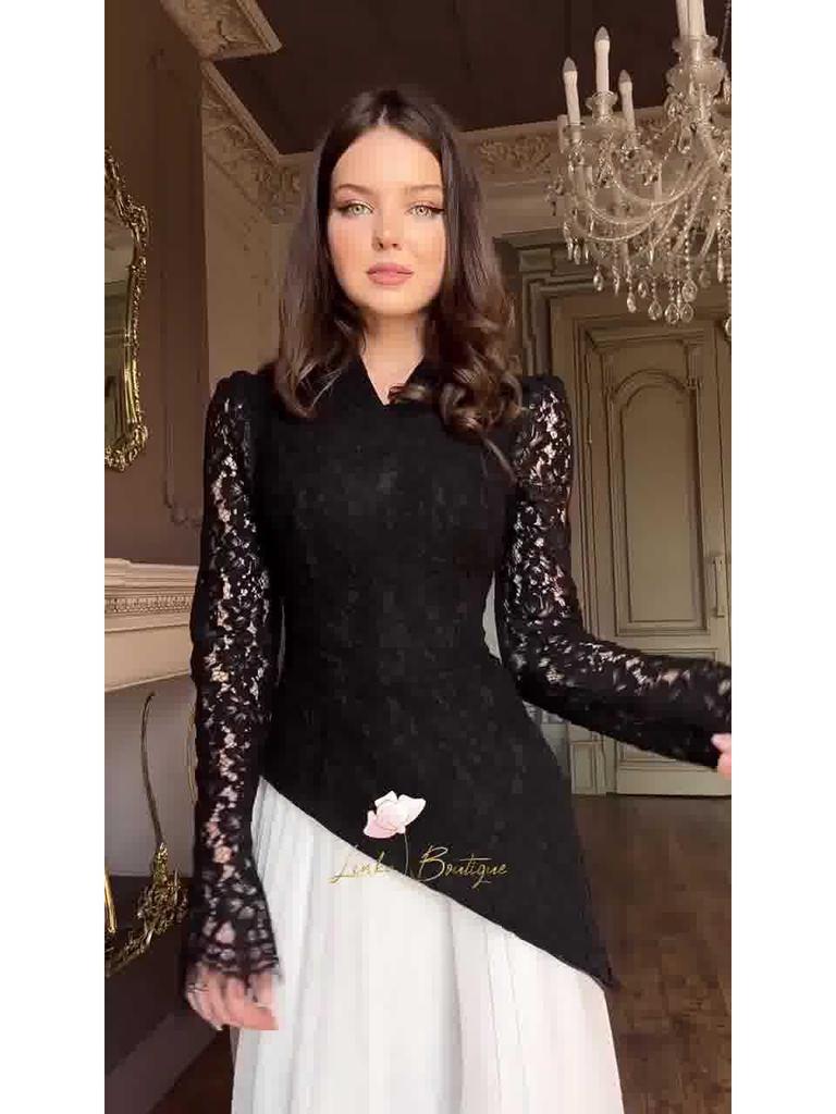 Spring 2025 Elegant Retro Long Sleeve Waist-Cinching Dress
