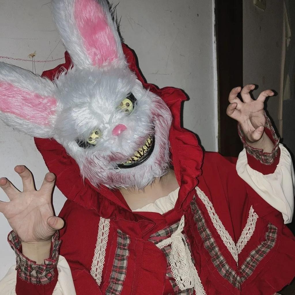 Halloween Cosplay Face Mask Fancy Party Stage Make-up Scary Bear Rabbit Cartoon Head Cover Carnival Costume Prop Masquerade Mask