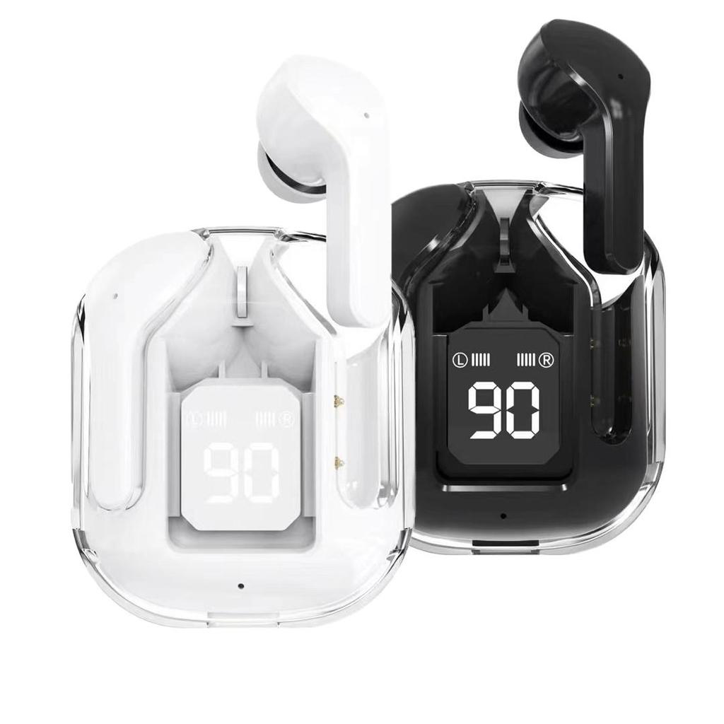 BT30 ENC Støyreduksjon Trådløs Bluetooth 5.3 ørepropper HiFi Stereo Hodetelefoner Digital Display Gjennomsiktig ladeveske TWS Sports Music Øretelefoner