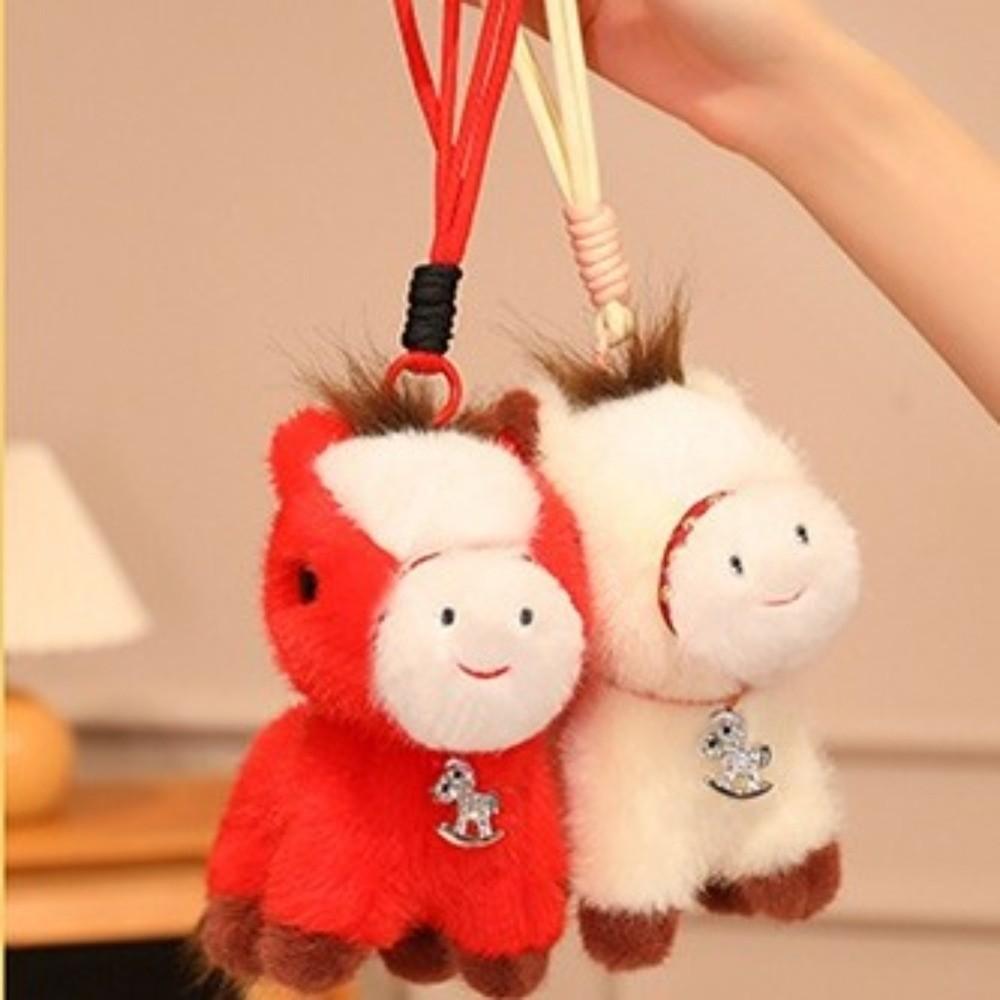 PP Bavlna Plyšový Kůň Klíčenka Měkká Závěsná Panenka Poník Znamení Zvěrokruhu Figurka Poníka Přívěsek na Batoh