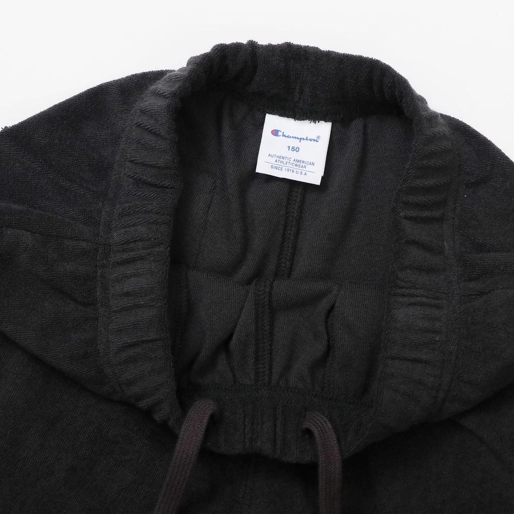 Champion Basic Off with Side Slash Hip Patch and a Script Logo Kids' Shorts, CK-Z503, Black, Pockets, Pockets,