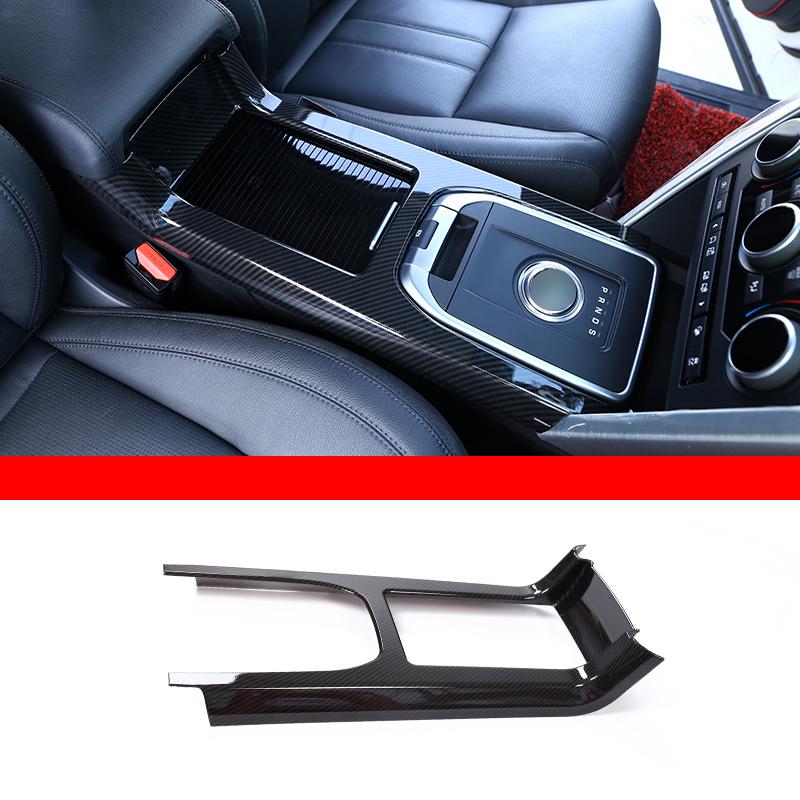 Car Interior Carbon Fiber Style Modified Stickers For Land Rover Discovery Sport 2015-2019 Auto Gear Shift Panel Cover Accessory