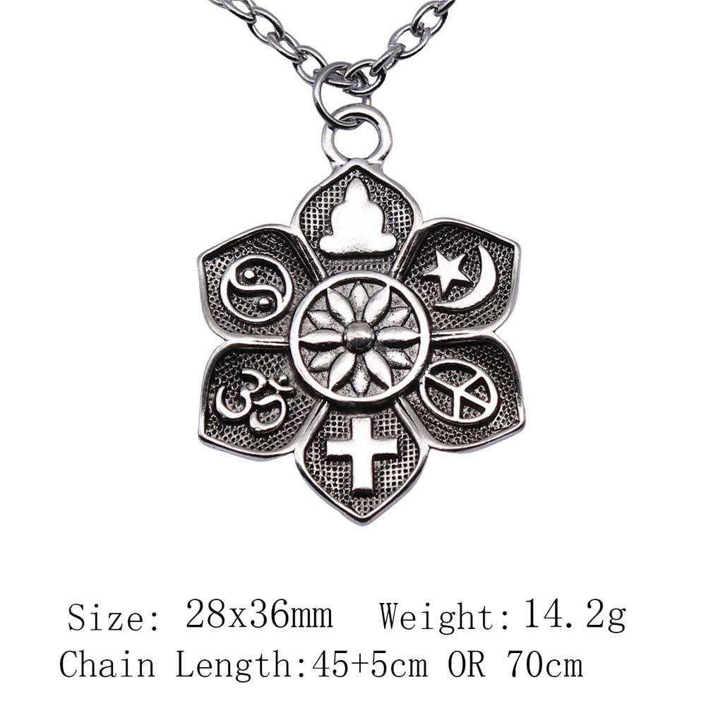 Back To School Christmas Necklace Flower Of Life 45cm Or 70cm Long Chain Necklace Home Garden Necklaces With Pendant