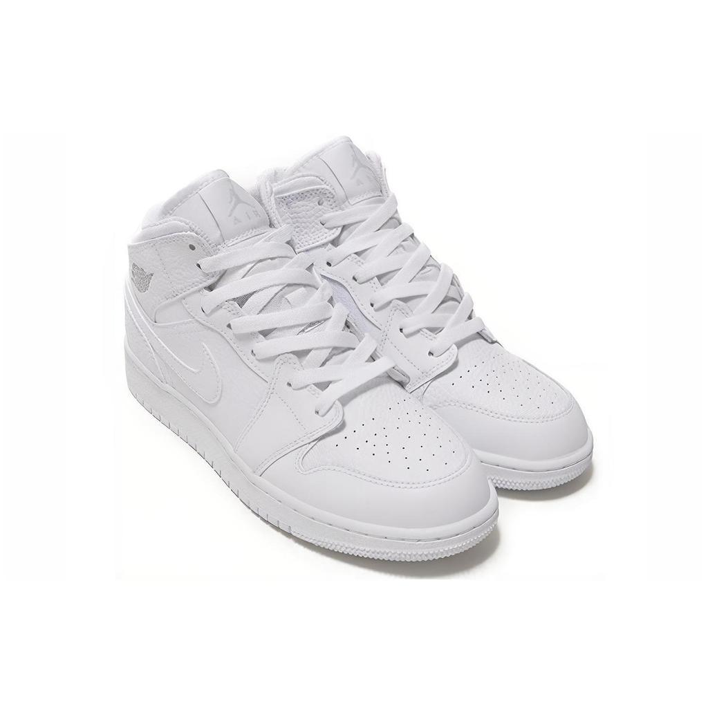 Jordan 1 Mid White Pure Platinum 2018 GS 554725-109