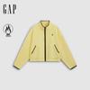 Women's Embroidered Loose Fleece Mock-Neck Jacket