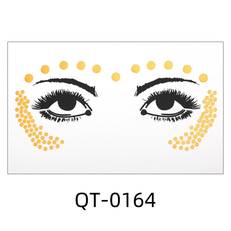 

Бронзовые веснушки тату-наклейки, наклейки для макияжа для маскарадного бала, металлические временные тату-наклейки 100*160mm