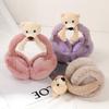 Soft For Children Stuffed Funny Unisex Female Ear Flap Bear Shape Earwarmer Cute Cartoon Earmuff