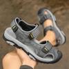 Sandal Homme Cuir Chaussures Plage Homme Sneaker Schwarz Luxury Sandals Elegant Men's Shoes Summer Outdoor Travel Walking