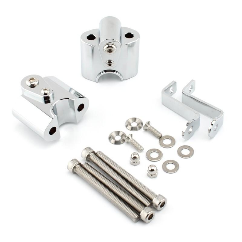 BMW R18 Custom Handlebar Risers Relocation Kit Chrome Finish Comfort Grip Mount Dreamer Edition