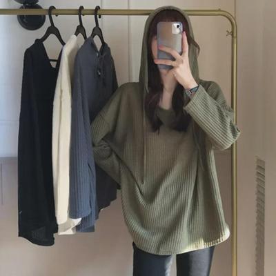 Suéter con Capucha Oversize Estilo Coreano 2025 - Trendy para Mujer, Ligero, de Manga Larga, Jersey para Primavera y Otoño
