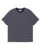 RAYFIKERS Striped Embroidered Short Sleeve Mq2Tu276_Black
