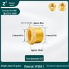 Threaded Core Pressure Reducing Gauge Fitting, Male 1/5'' to 2/5'' to 1/10'' Copper Connector, Core: 1/25'', 3/25'', 1'', 2''.
