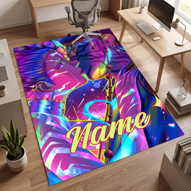 Rumi & Jinu (23) Personalized name Office Carpet Stylish Decor for Living Room Bedroom Kitchen