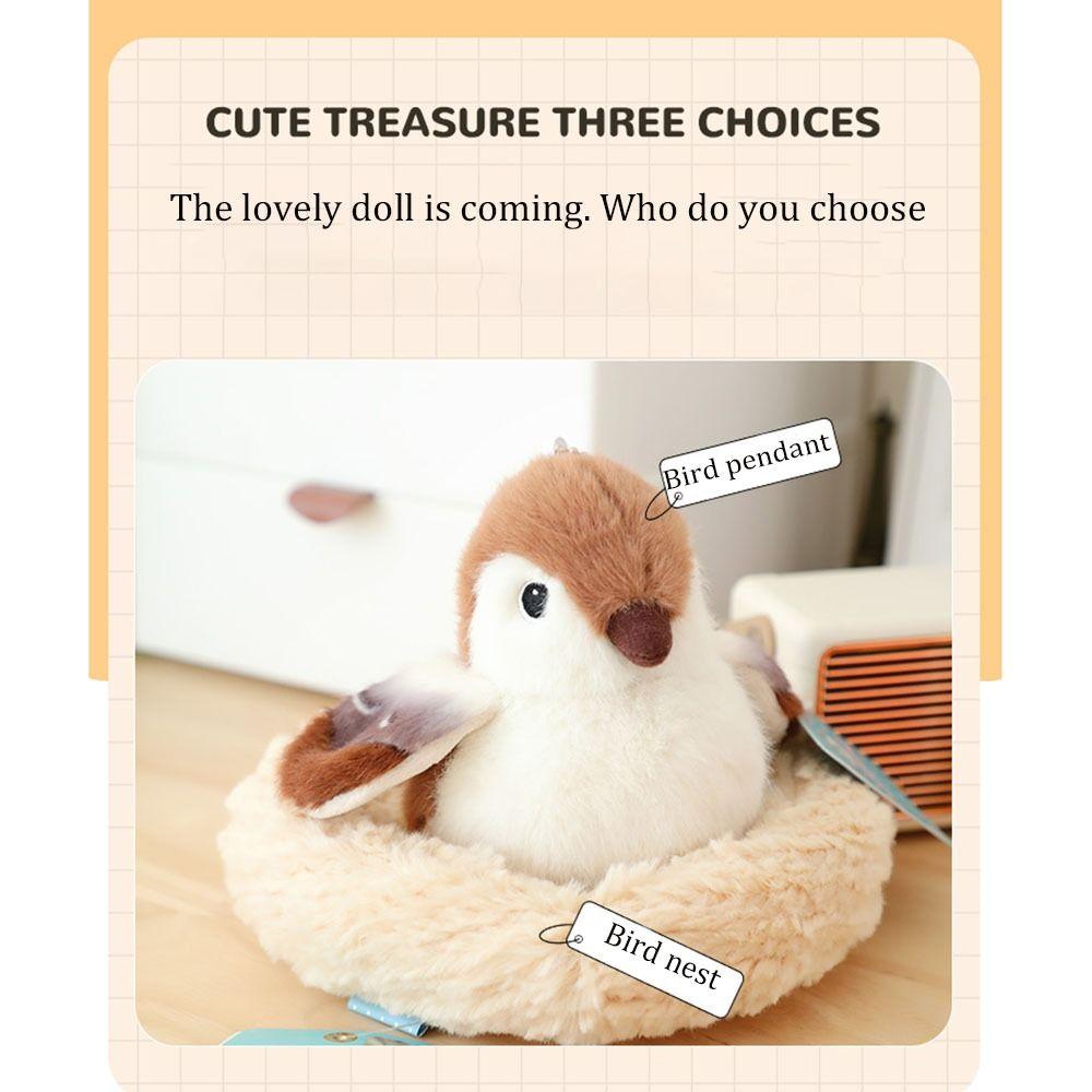 Soft Bird Plush Toy Cute Stuffed Animal Children Girls Gift Bird Pendant