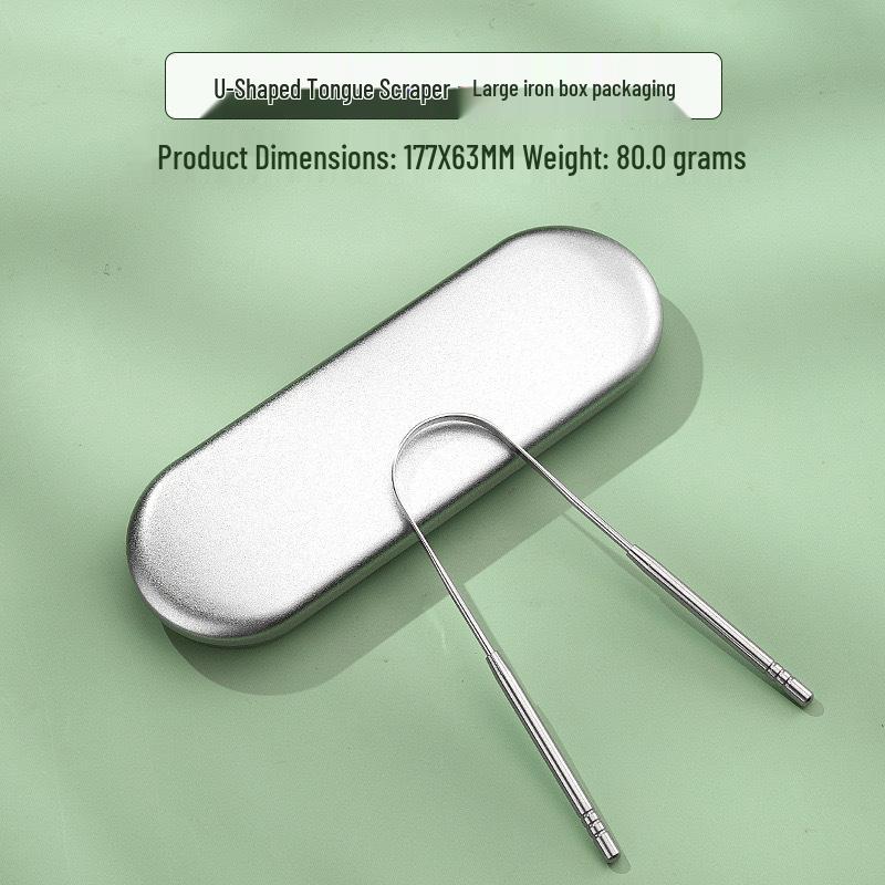 Stainless Steel Tongue Scraper & Coating Cleaner for Fresh Breath