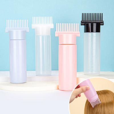 170ml/180ml Saç Kökü Uygulama Şişesi Doldurulabilir Tarak Saç Boyası Şişesi Salon Şampuan Şişesi Saç Boyama Kuaförlük Şekillendirme Aracı