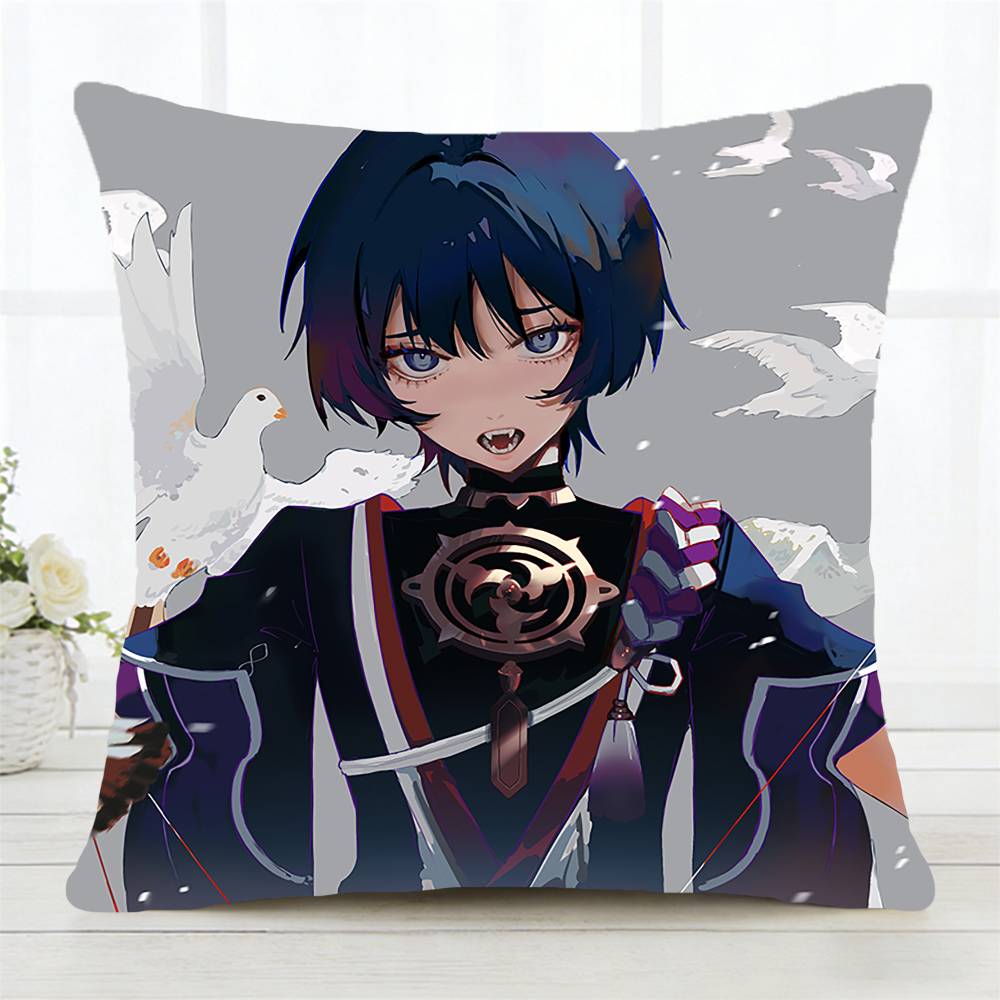 Wanderer Genshin Impact Pillow Case Fashion Square Pillowcase Bedroom Sofa Room Ins Decoration Leisure