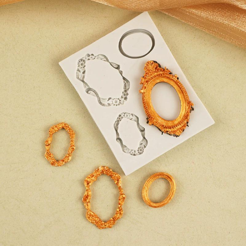 Po Rám Zrcadlo Šperky Koruna Silikonová Forma Pryskyřičné Nástroje Sugarcraft Košíček Pečící Forma Fondant Nástroje na Zdobení Dortů