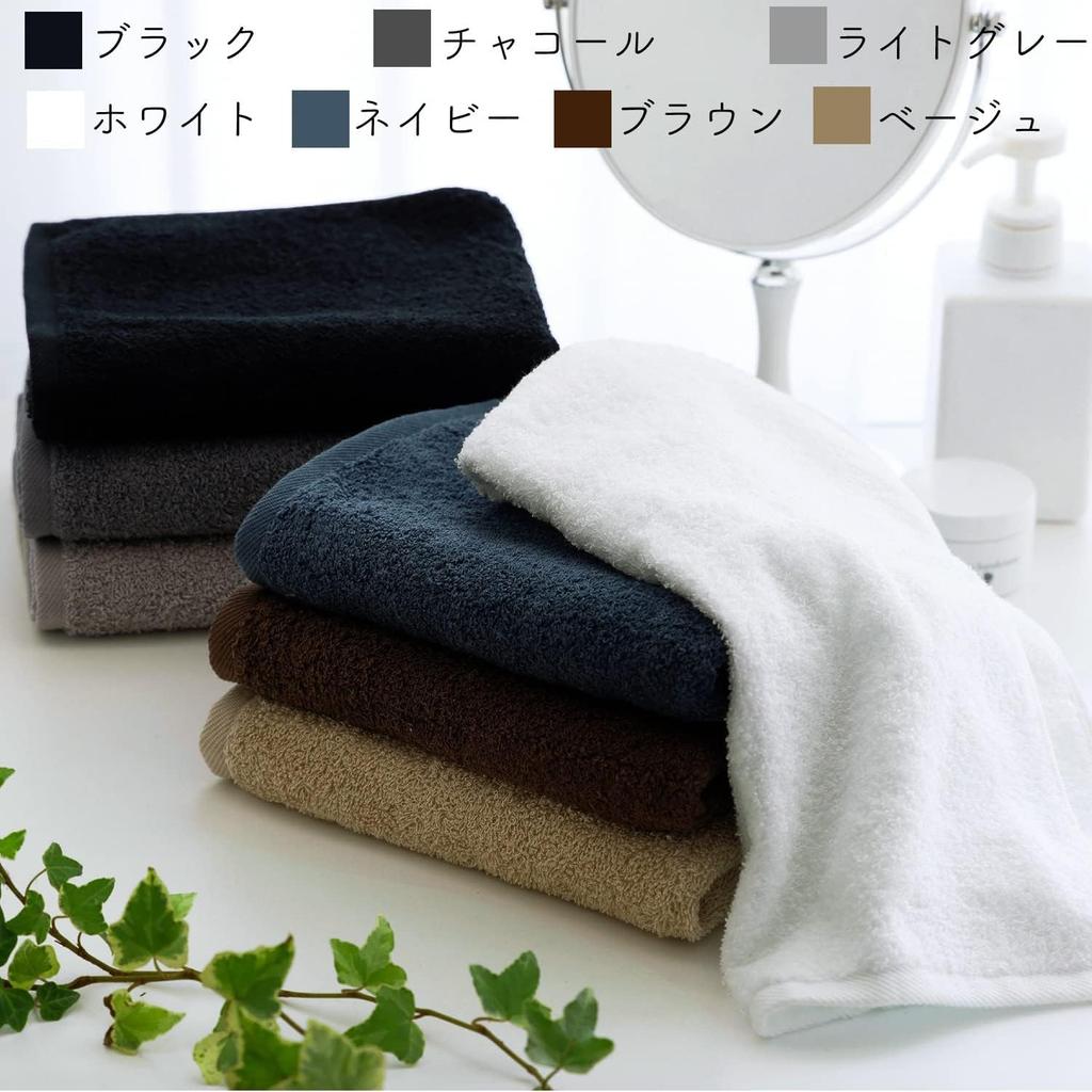 Senshu Towel Face Medium Thick Made in Water Commercial Set of 10 Same Green Towel, (320 Momme), Japan, 100% Cotton, Absorbent, Use, Color,