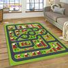 Highway Runway Playroom City Traffic Road Map Child PlayMat Rug Carpet for Living Room Bedroom Home Decor,Non-slip for Sofa