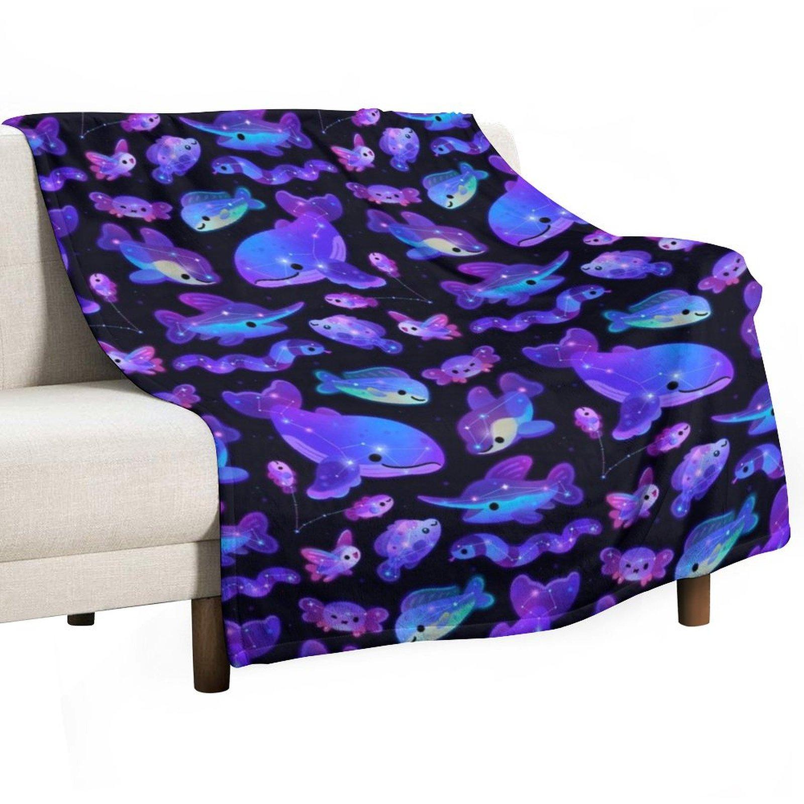 

Ocean constellations Throw Blanket Bed Fashionable Sleeping Bag Designers Heavy Blankets 30x40in