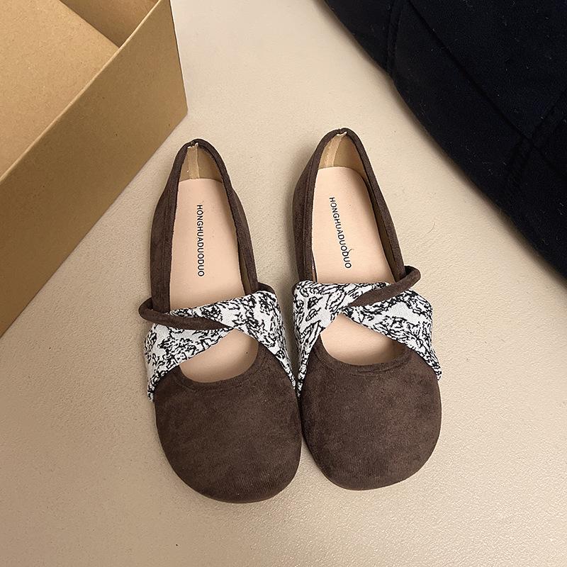 

Ретро Мері Джейн одинарні туфлі на прихованій платформі, жіночі, з неглибоким вирізом, круглим носком, з темпераментом спідниці, балетки 40 коричневий