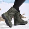 2025 Women's Plus Size High-Top Winter Snow Boots - Thickened, Plus Velvet Cotton, Warm & Stylish