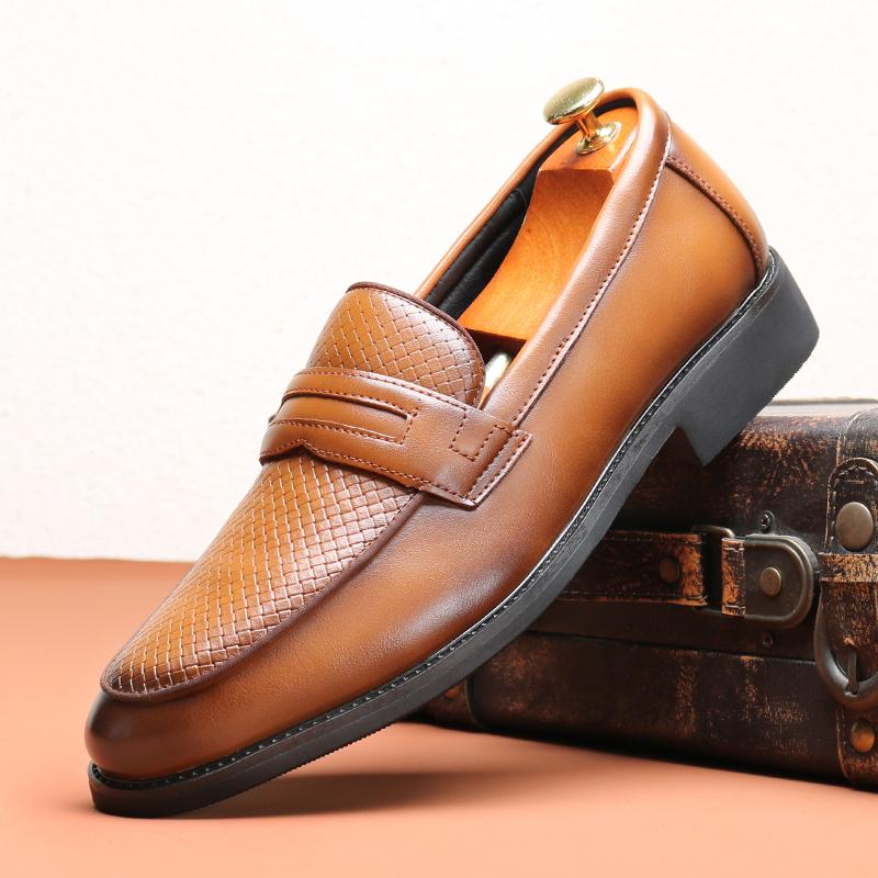 Fashion Fashion Men's Classic British Style Penny Loafers Men Casual Business Leather Shoes Mens Wedding Outdoor Driving Flats