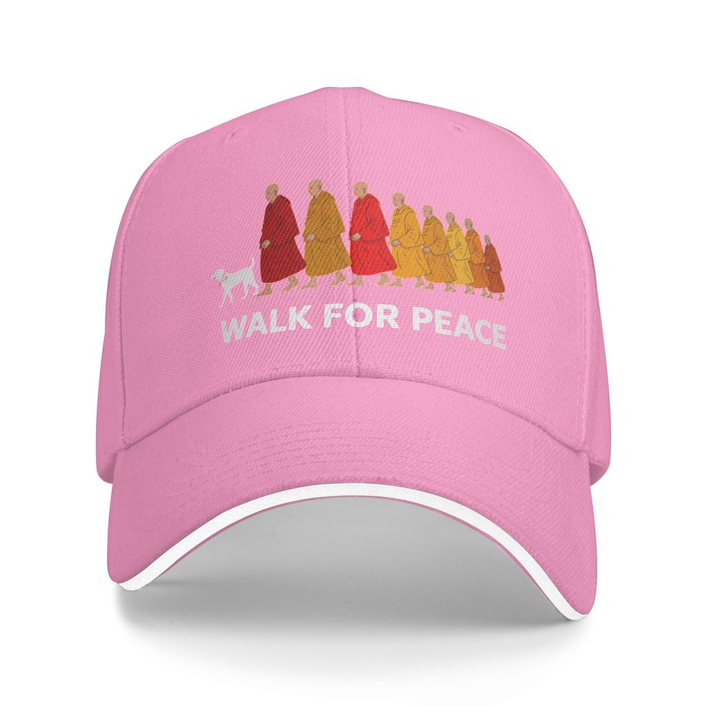 Sommer Freizeit Baseballkappe Retro Walk for Peace Mönche mit Aloka Hund Laufen Hippie Truckerhut Für Männer Mode Baseballkappen