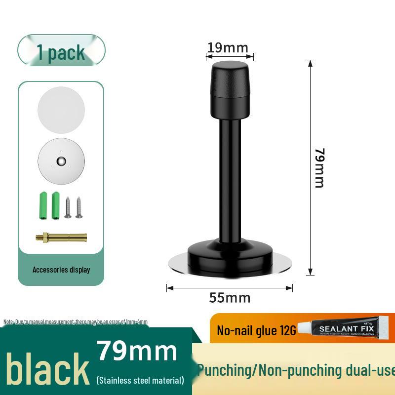 Anti-Collision Door Stopper: Punch-Free Extended Magnet for Top or Back of Toilet or Entrance Doors