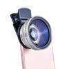 2 In 1 Lens Universal Clip 37mm Mobile Phone Lens Professional 0.45X 49Uv Super Wide-Angle + Macro Hd Lens for iPhone Android