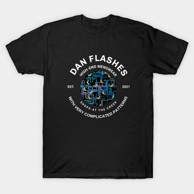 

Men Black Print T-shirt Dan Flashes High-End Menswear With Very Complicated Patterns No-Cut Transfer Paper Print Cotton Tshirt S чорний