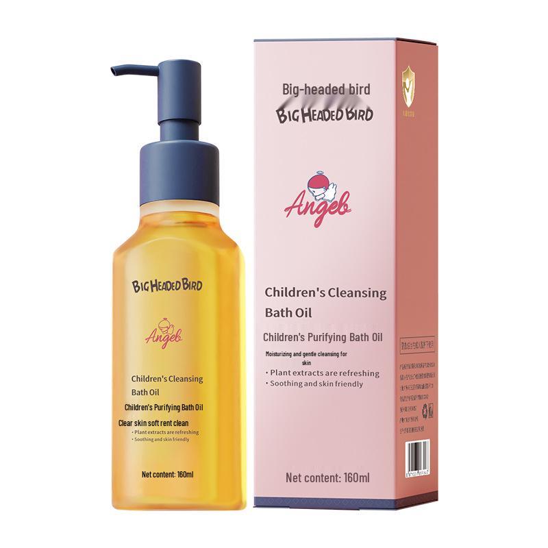 Big Head Bird Baby Bath Oil - Moisturizing and Gentle Skin Care for Children