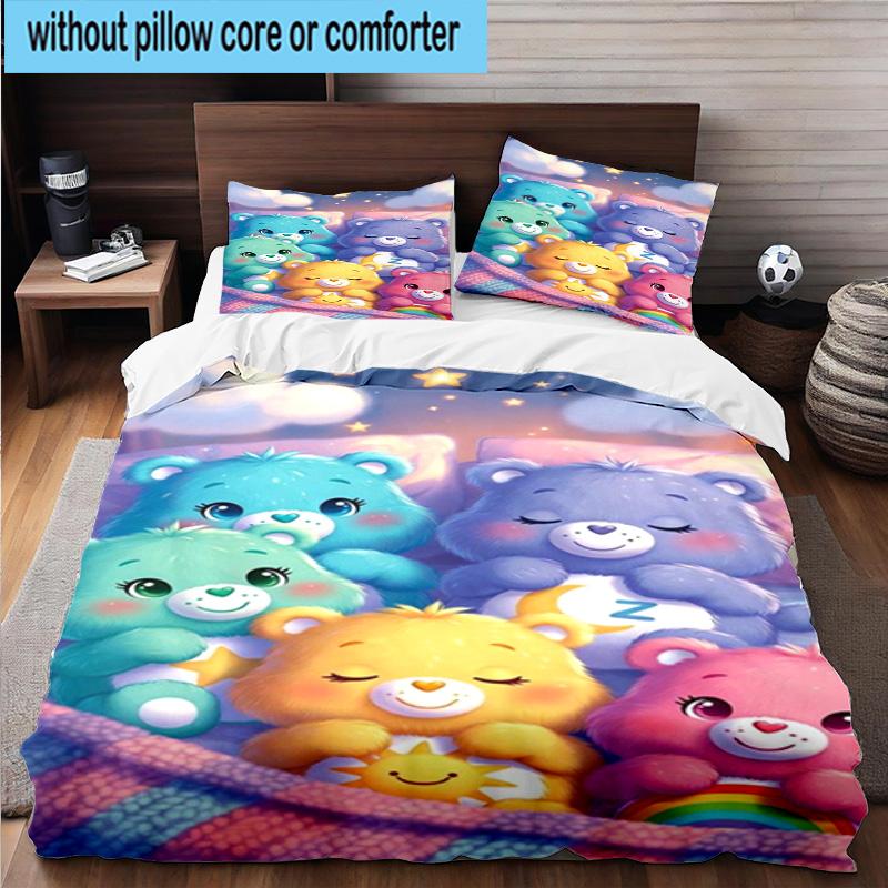 3PCS Love Bears Cozy Night 3pcs Bedding,Including 3PCS Duvet Cover And 2pcs Pillowcases Perfect for Christmas,Ideal for Bedroom, Dormitory