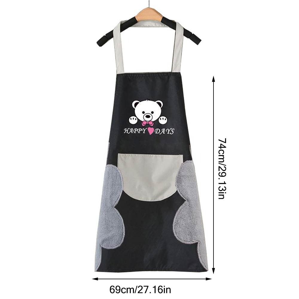 With Hand Towel Kitchen Apron Waterproof Restaurant Uniform Household Antifouling Apron  Barber