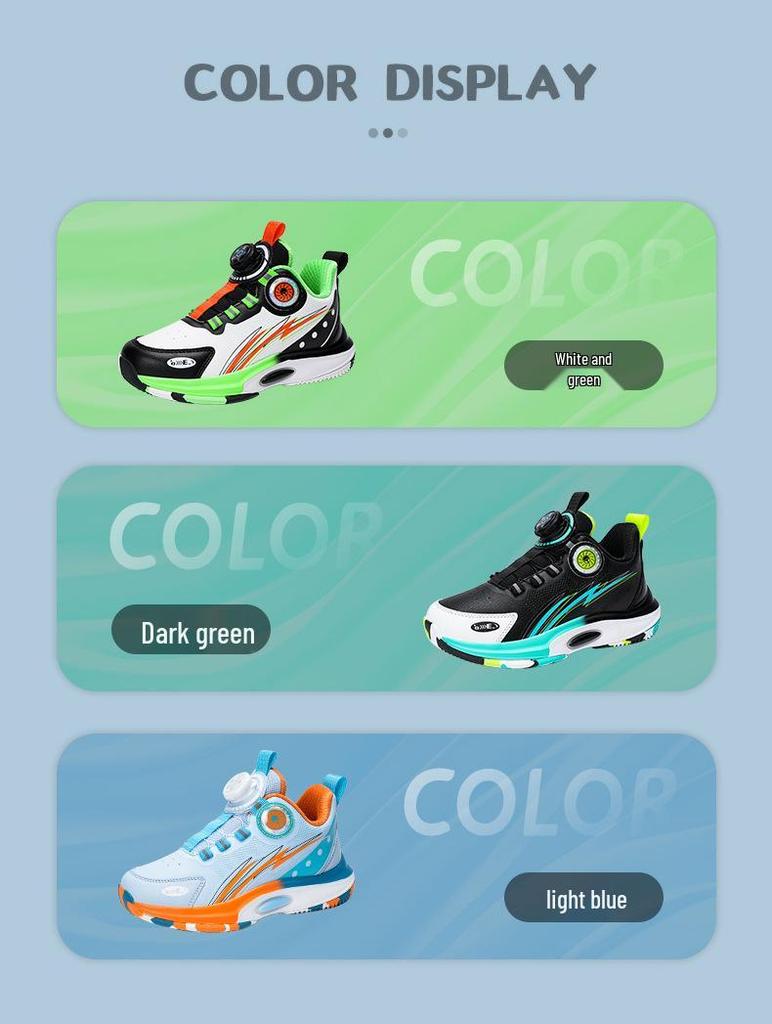 2024 Herbst Wasserdichte Leder Kinder Basketballschuhe mit Drehverschluss