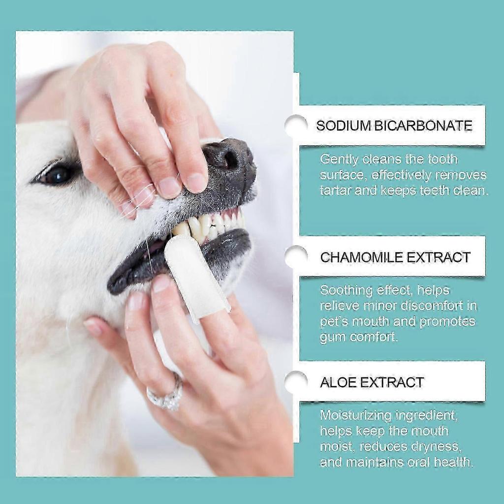 Cat And Dog Tooth Cleaning Fingerset, Remove Tartar, Clean Mouth, Moisturize And Freshen Pet Brushing Fingerset