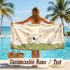 Custom Text Beach Towel, Soft Absorbent Swimming Multi-use TowelSnoopy Peanuts