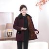 Winter Velvet Lapel Coat for Middle-Aged Women - Faux Mink, Loose Fit, Woolen, Plus Thick Layer