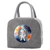 Travel Portable Food Thermal Insulated Children's Astronaut Letter Box Picnic Waterproof Oxford Zipper Breakfast Thermal Bag