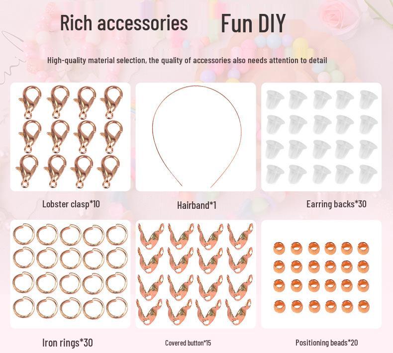 Children's Necklace & Jewelry Toy Set: 54-Compartment Beaded Bracelets & Earrings DIY Kit