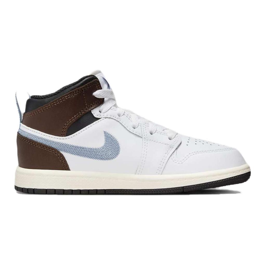 Air Jordan 1 Mid Se Ps White Black Sail Blue Grey FQ8220-142
