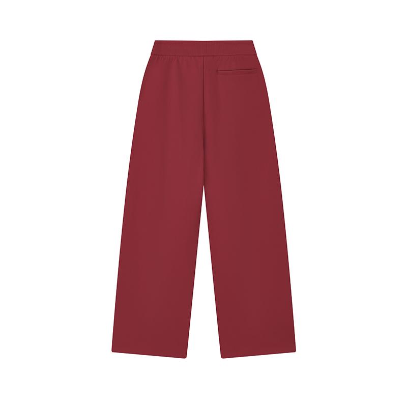 Fila Original Classic Minimalist Fashion Retro Versatile Comfortable Loose Casual Pants Women Bottoms Red F51W619601FRD